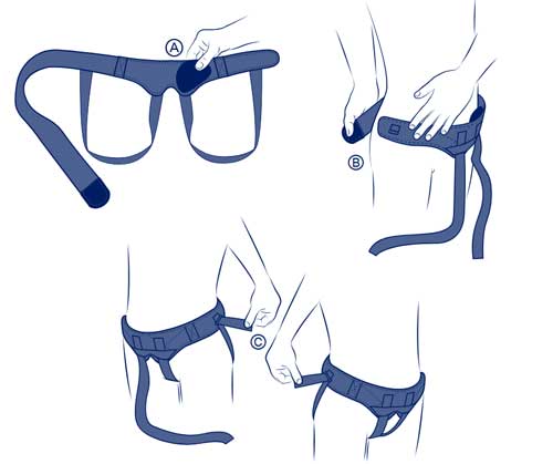 liesbreukband aandoen