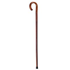 Houten wandelstok met ronde handgreep