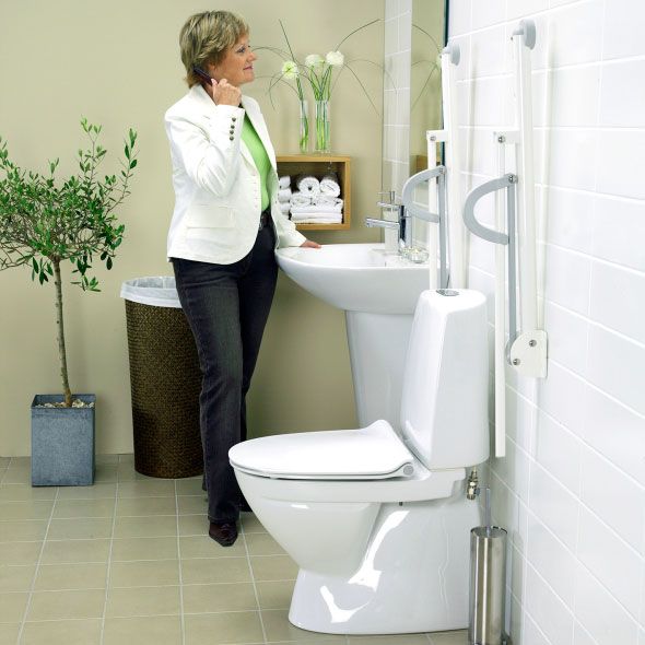 Opklapbare Toiletbeugel Met Poot | Extra Ondersteuning